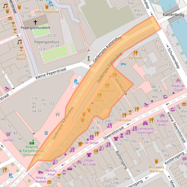 Kaart van postcodegebied 9711PL.