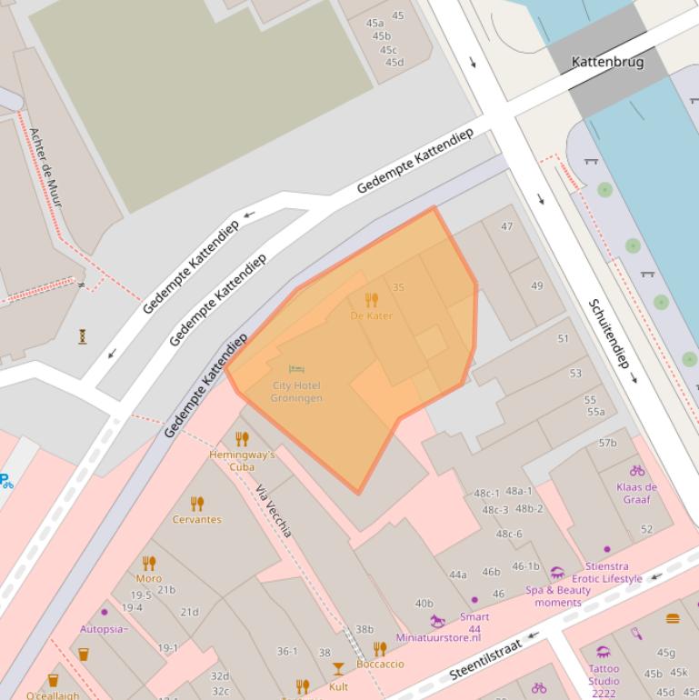 Kaart van postcodegebied 9711PM.