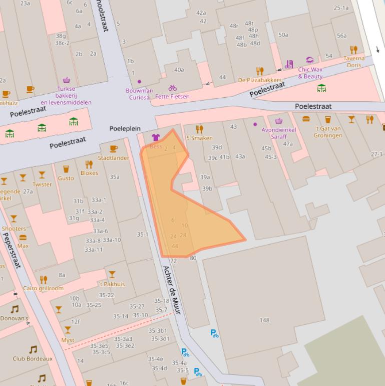 Kaart van postcodegebied 9711PR.