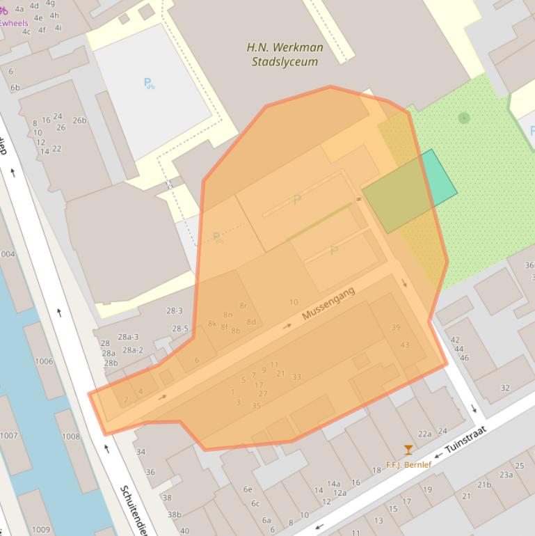 Kaart van postcodegebied 9711RP.