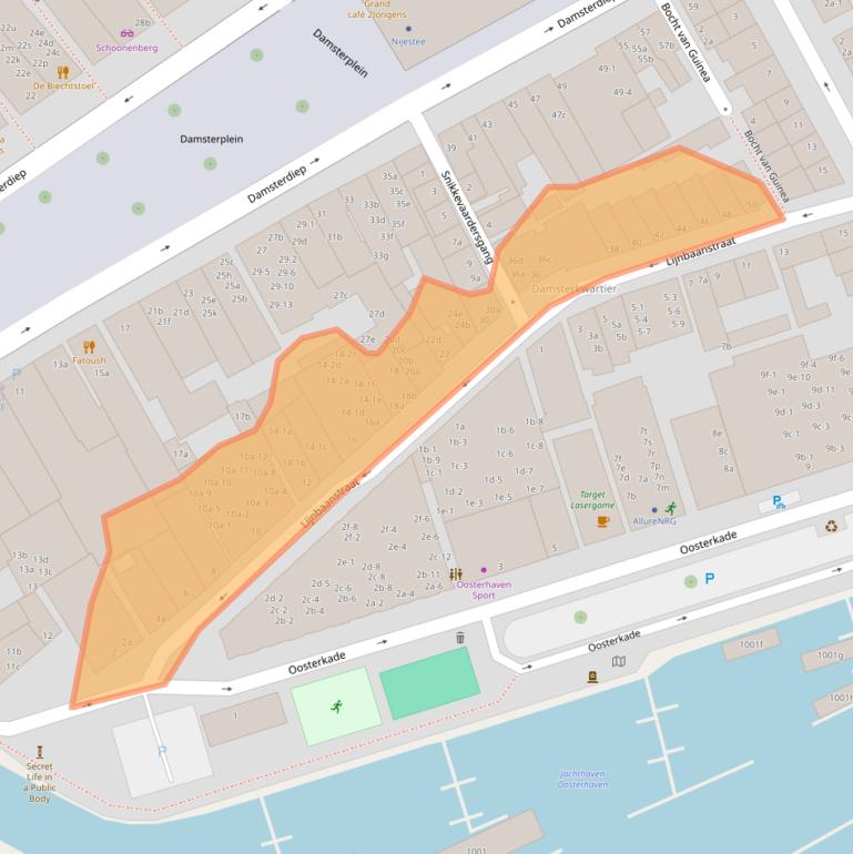 Kaart van postcodegebied 9711RV.