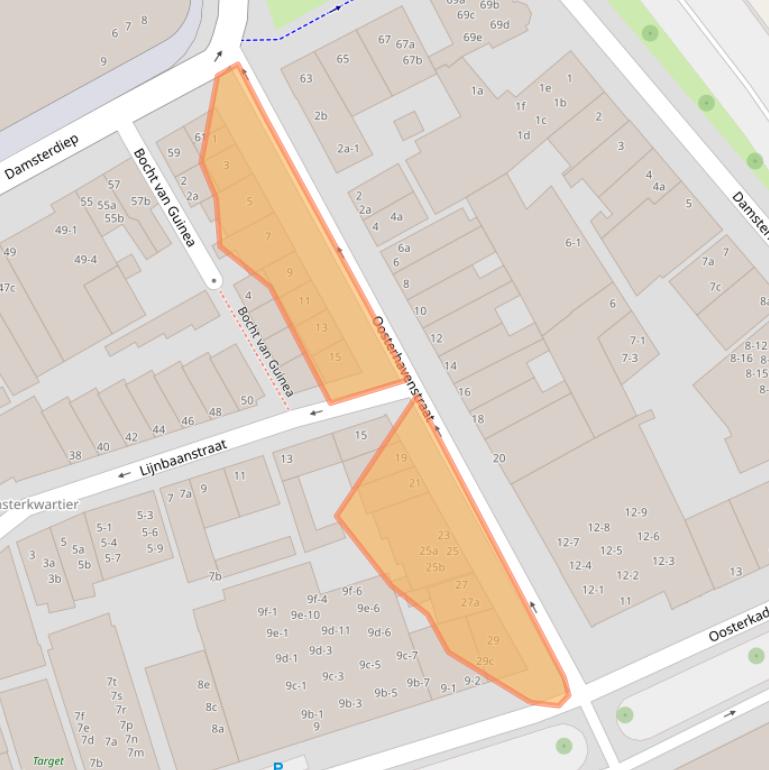 Kaart van postcodegebied 9711SB.