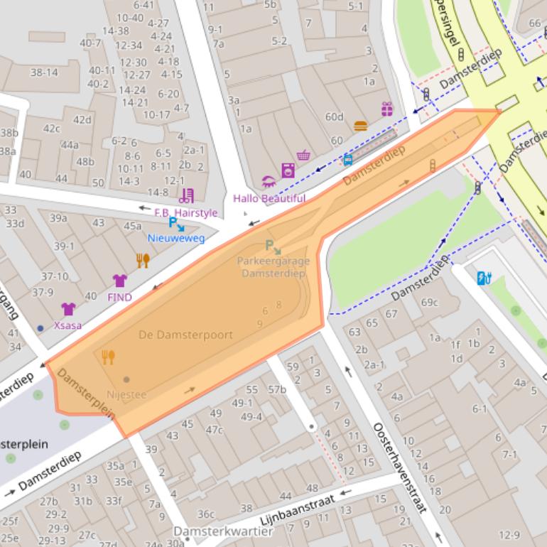 Kaart van postcodegebied 9711SX.