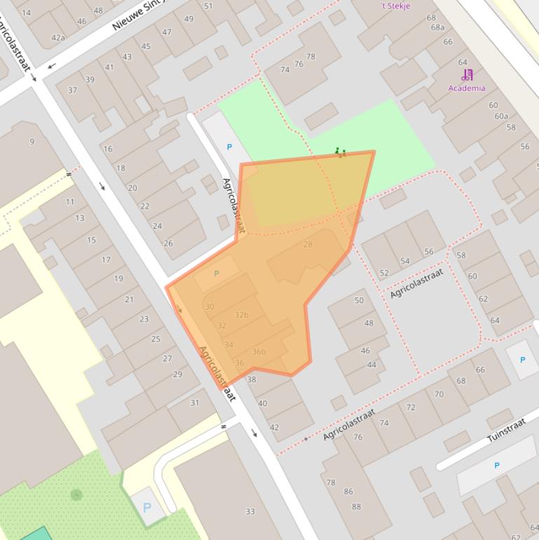 Kaart van postcodegebied 9711TS.