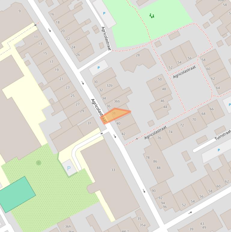 Kaart van postcodegebied 9711TT.