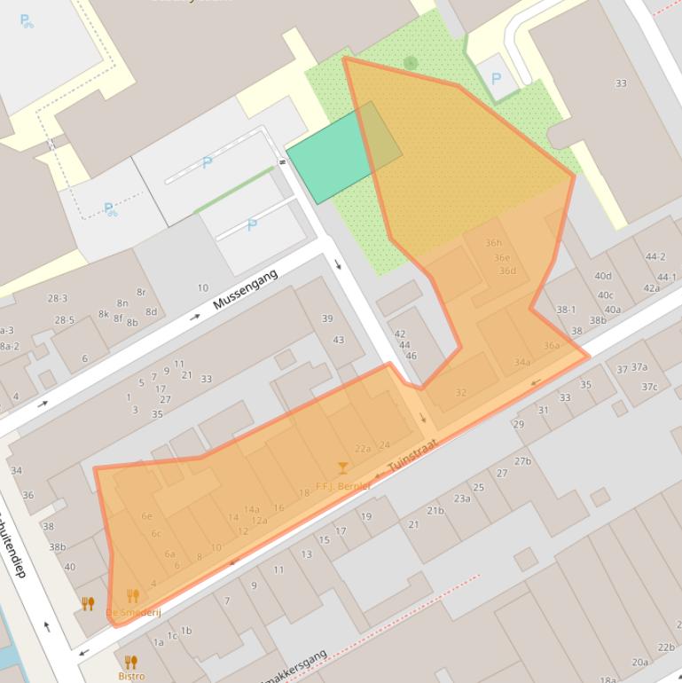 Kaart van postcodegebied 9711VD.