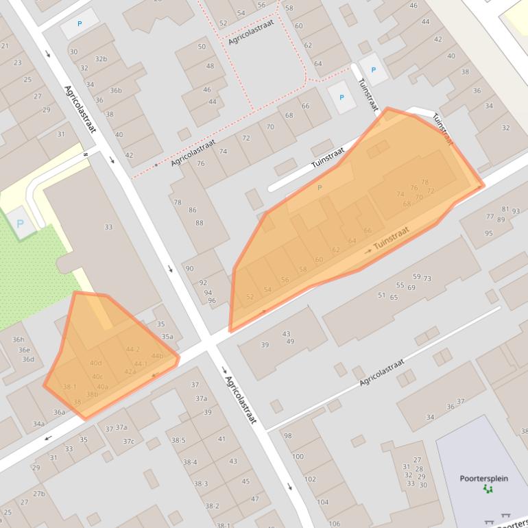 Kaart van postcodegebied 9711VE.