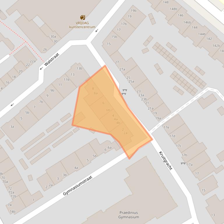 Kaart van postcodegebied 9711VM.