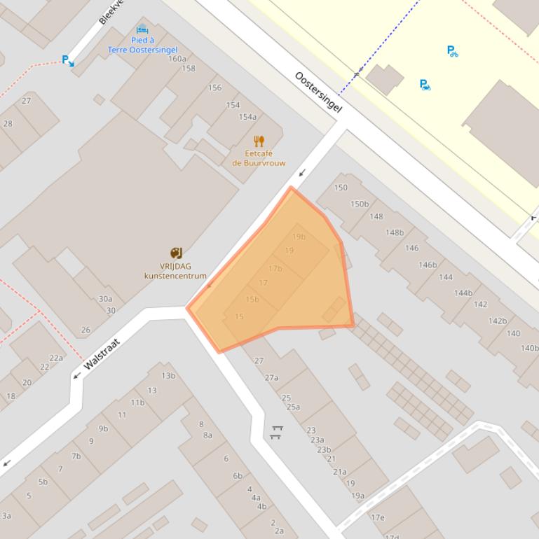 Kaart van postcodegebied 9711VR.