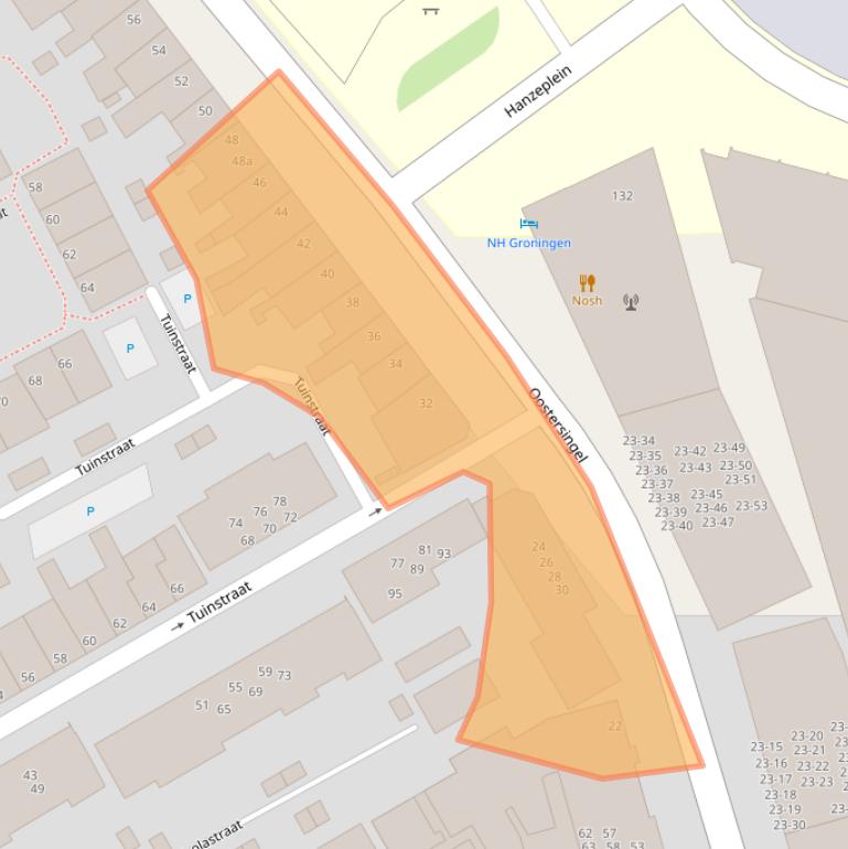 Kaart van postcodegebied 9711XD.