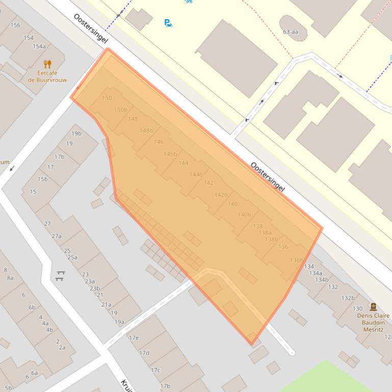 Kaart van postcodegebied 9711XK.