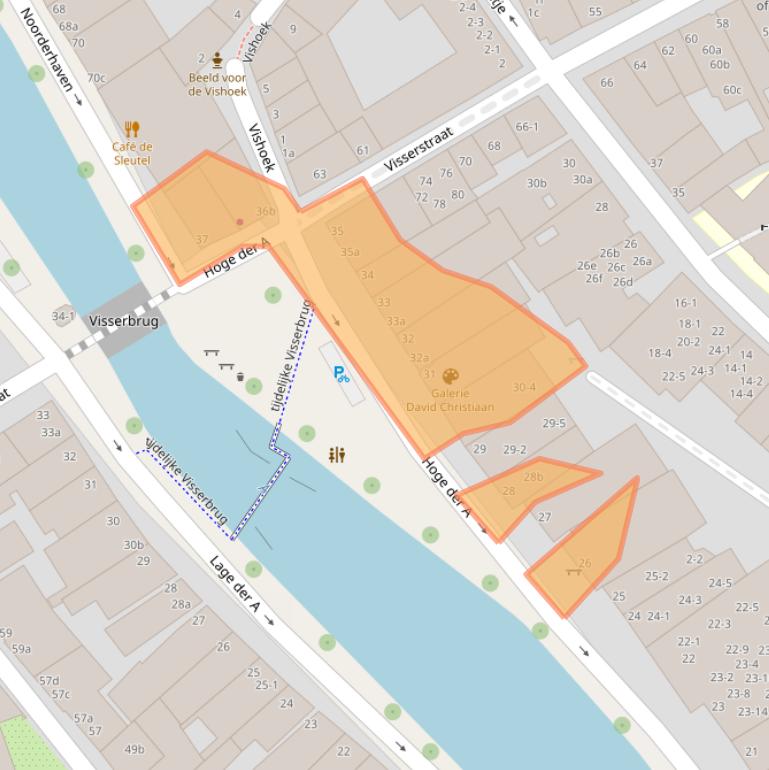 Kaart van postcodegebied 9712AE.