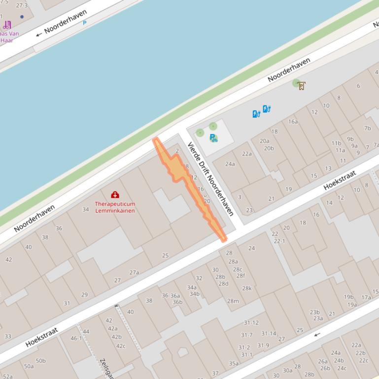 Kaart van postcodegebied 9712AJ.