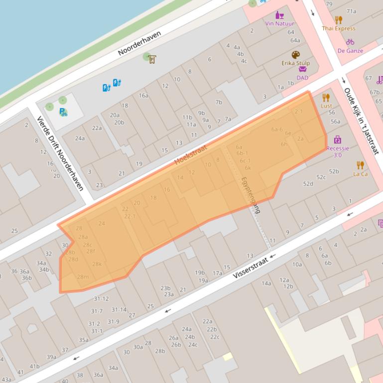 Kaart van postcodegebied 9712AN.