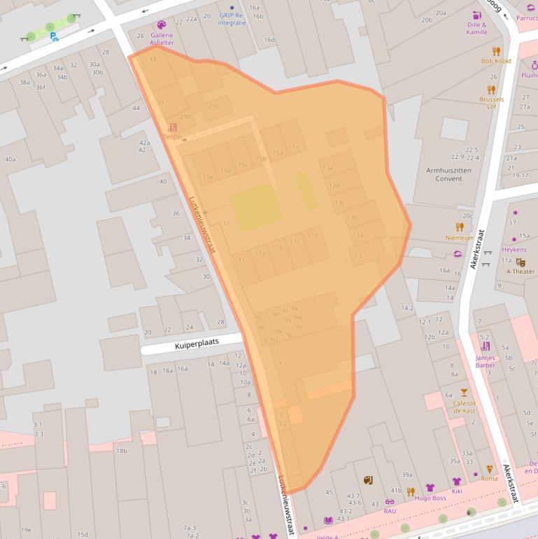 Kaart van postcodegebied 9712AW.