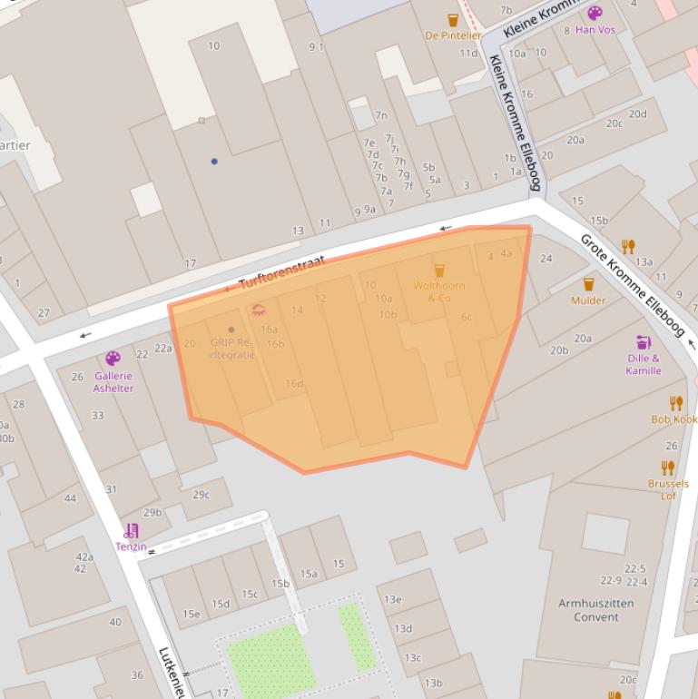 Kaart van postcodegebied 9712BP.