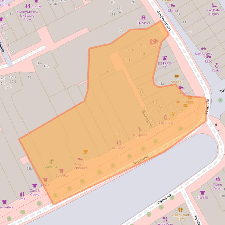 Kaart van postcodegebied 9712CA.