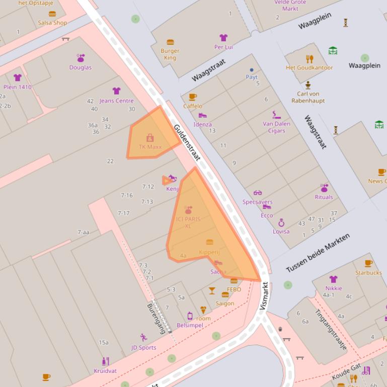 Kaart van postcodegebied 9712CE.