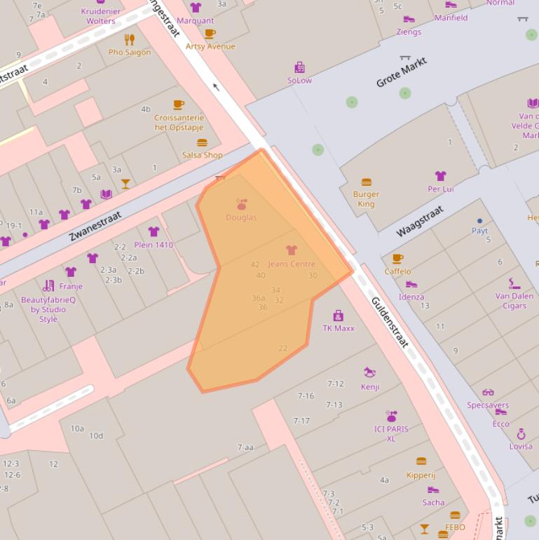 Kaart van postcodegebied 9712CG.