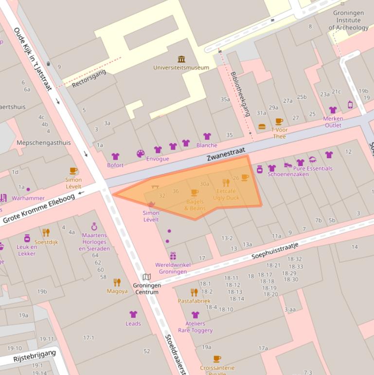 Kaart van postcodegebied 9712CN.