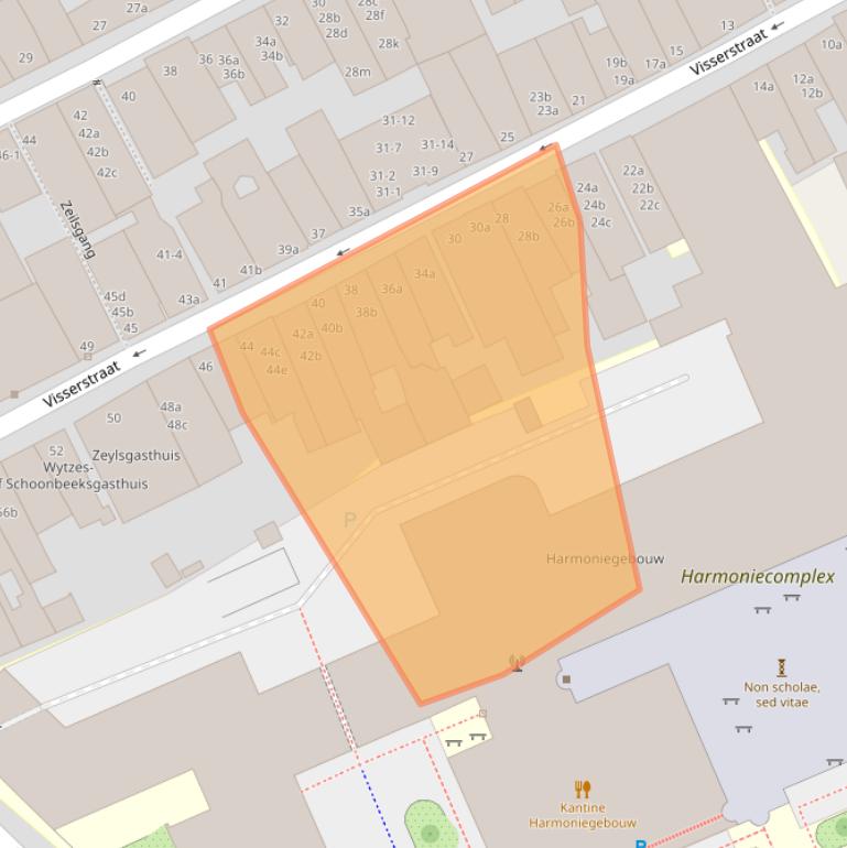 Kaart van postcodegebied 9712CW.