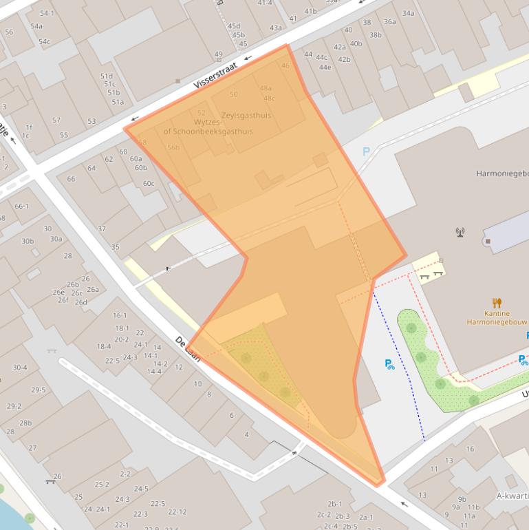 Kaart van postcodegebied 9712CX.