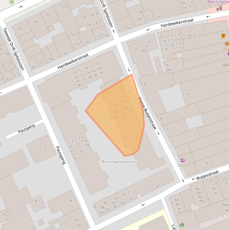 Kaart van postcodegebied 9712DA.