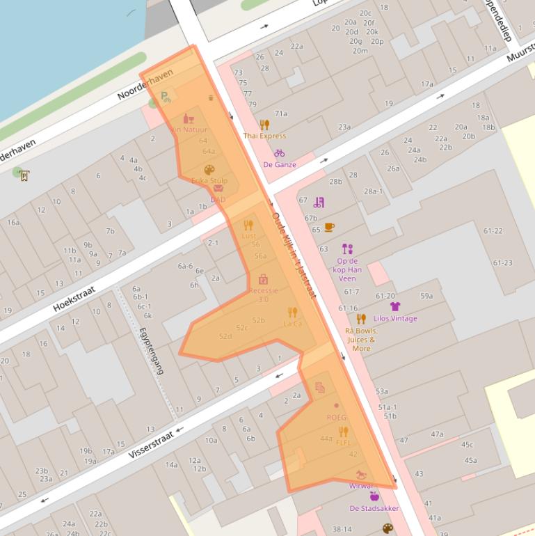 Kaart van postcodegebied 9712EL.