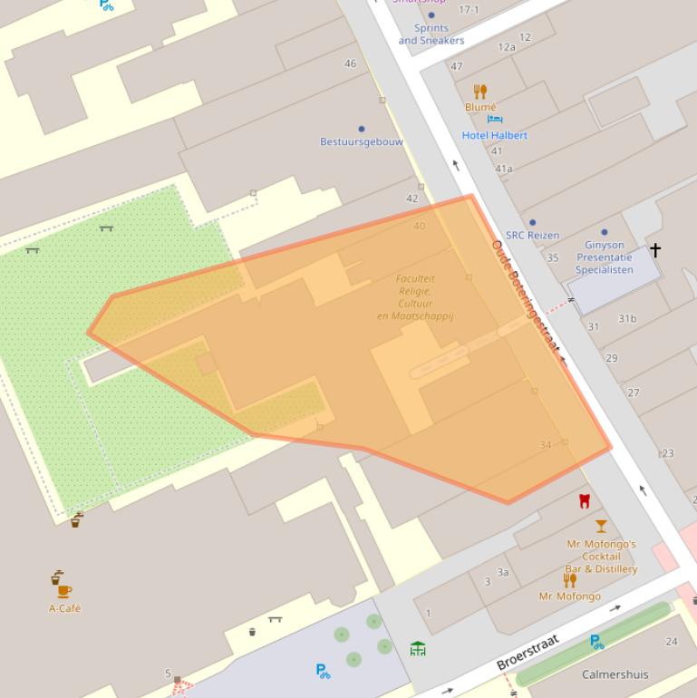 Kaart van postcodegebied 9712GK.