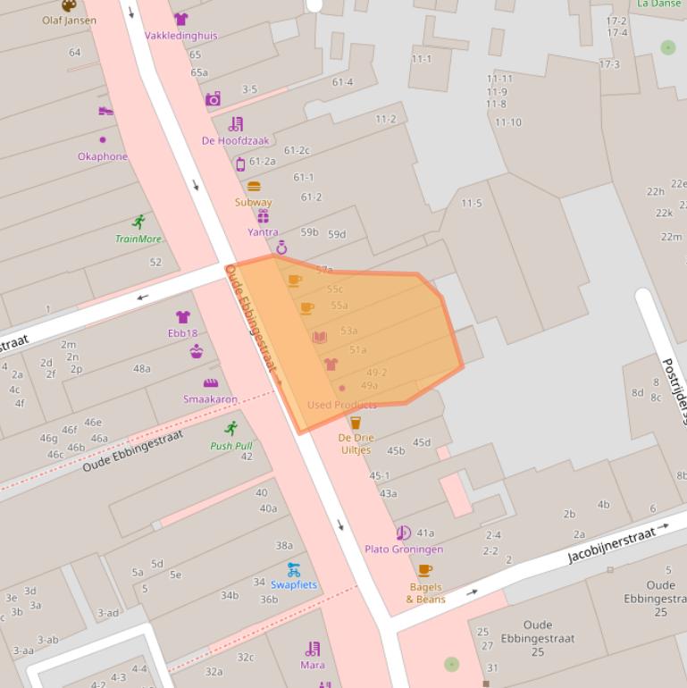 Kaart van postcodegebied 9712HC.