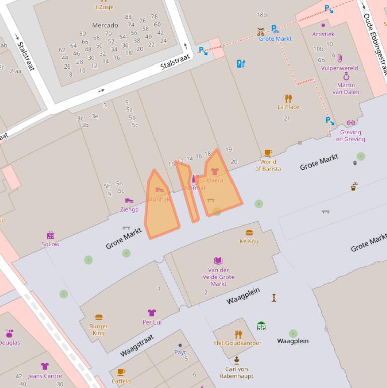 Kaart van postcodegebied 9712HP.