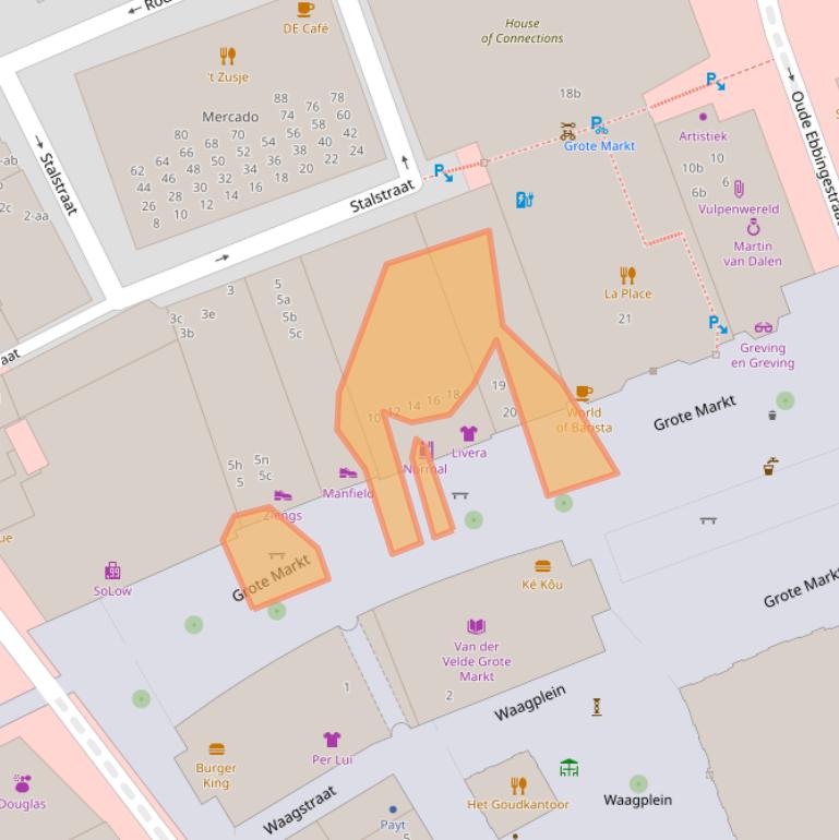 Kaart van postcodegebied 9712HT.