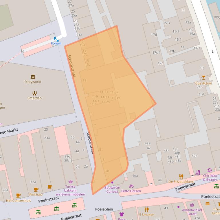 Kaart van postcodegebied 9712JP.