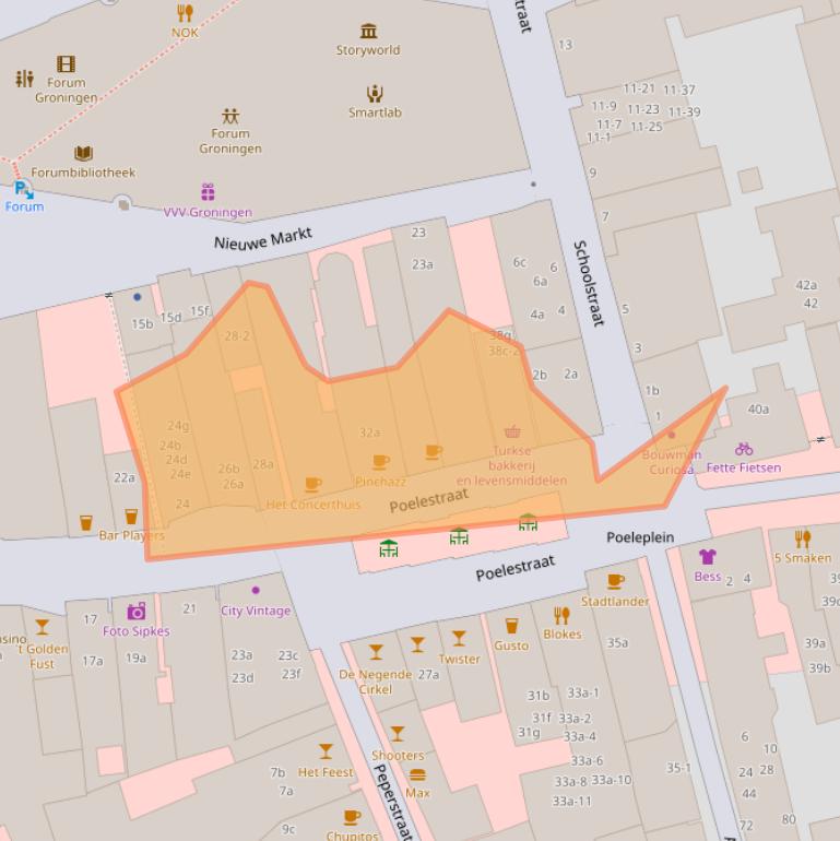 Kaart van postcodegebied 9712KB.