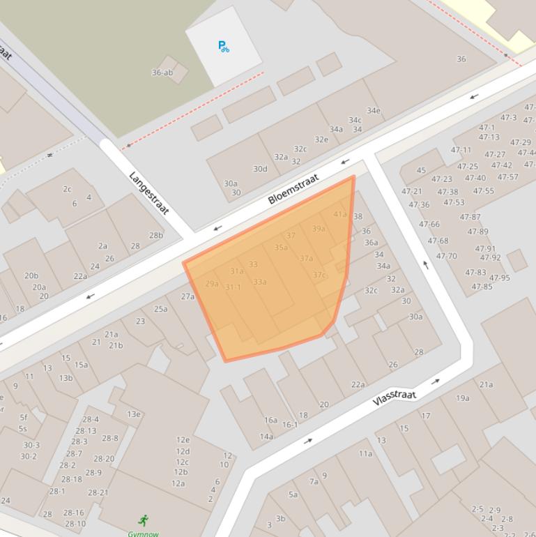 Kaart van postcodegebied 9712LB.