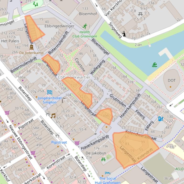 Kaart van postcodegebied 9712MD.