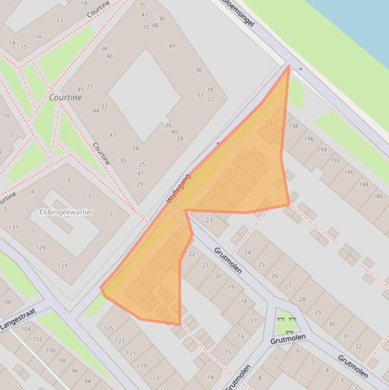 Kaart van postcodegebied 9712MK.