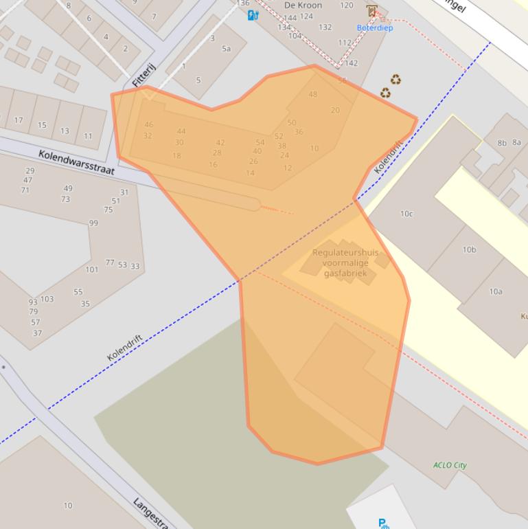 Kaart van postcodegebied 9712MT.