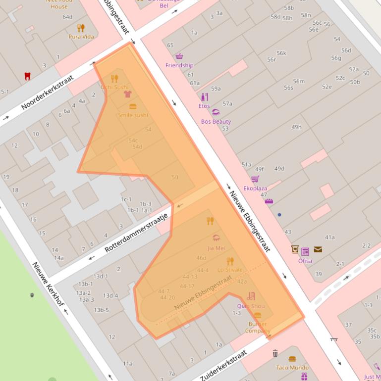 Kaart van postcodegebied 9712NM.