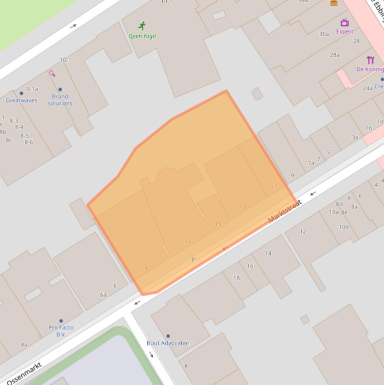 Kaart van postcodegebied 9712PB.