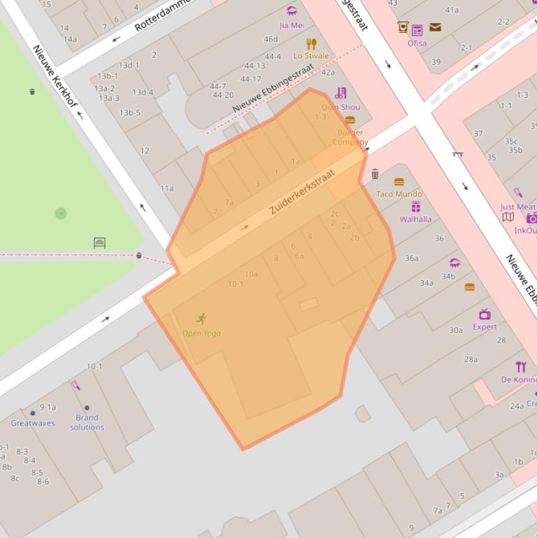 Kaart van postcodegebied 9712PZ.