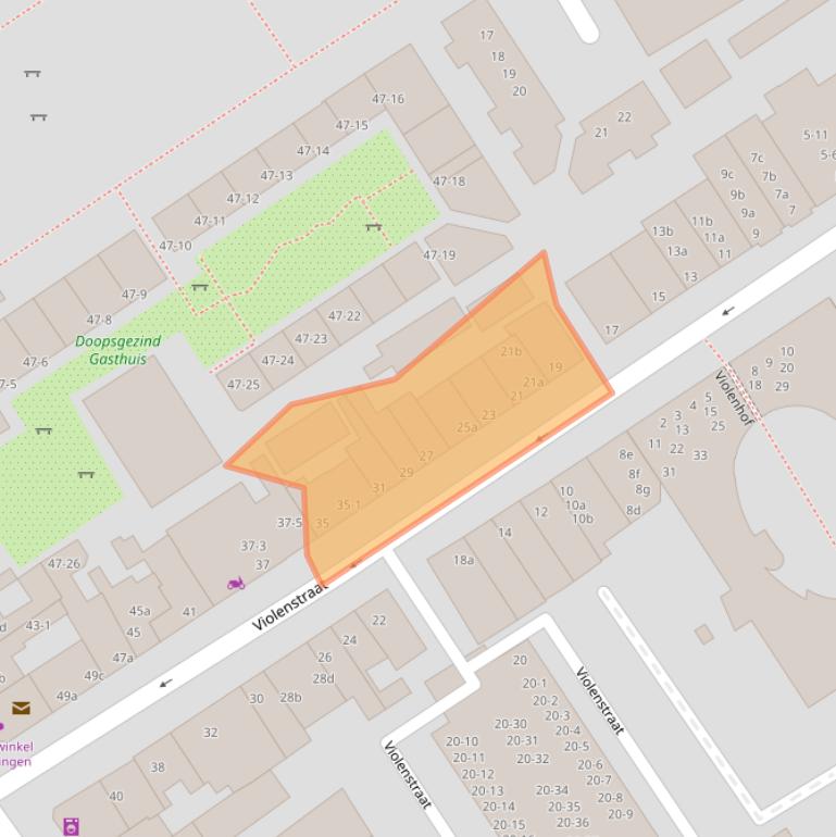 Kaart van postcodegebied 9712RD.