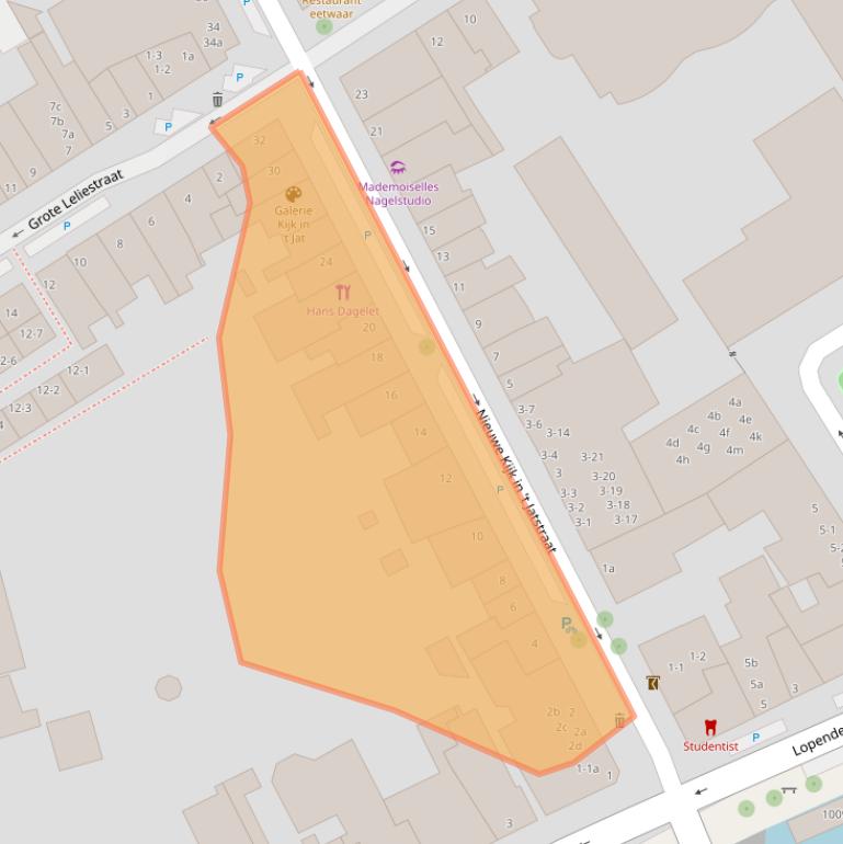 Kaart van postcodegebied 9712SH.