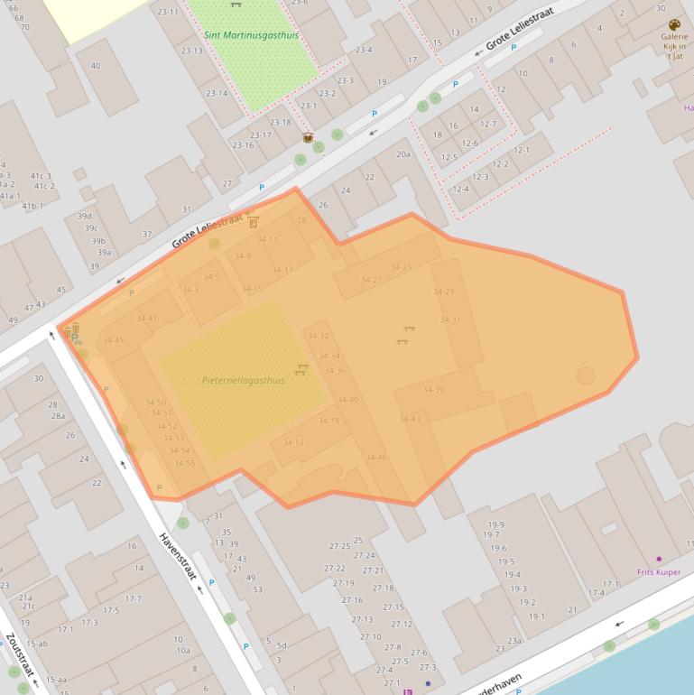 Kaart van postcodegebied 9712SX.