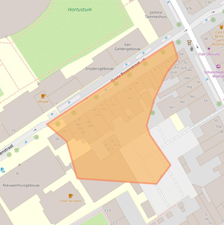 Kaart van postcodegebied 9712TH.