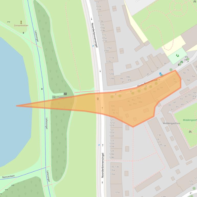 Kaart van postcodegebied 9712TK.