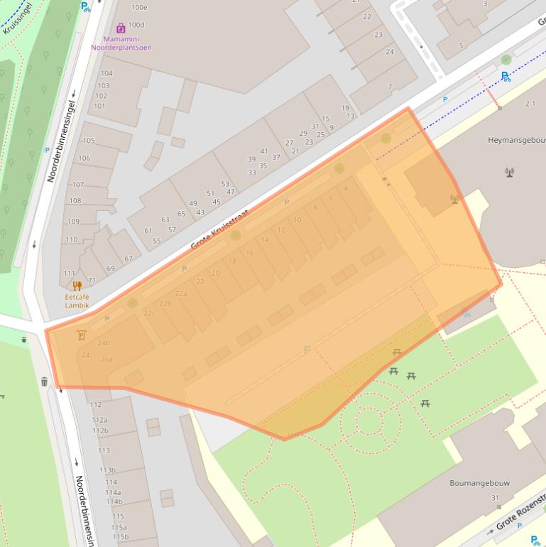 Kaart van postcodegebied 9712TT.