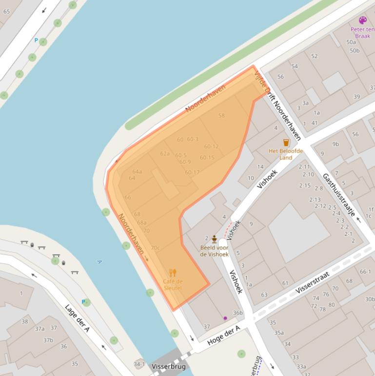 Kaart van postcodegebied 9712VM.