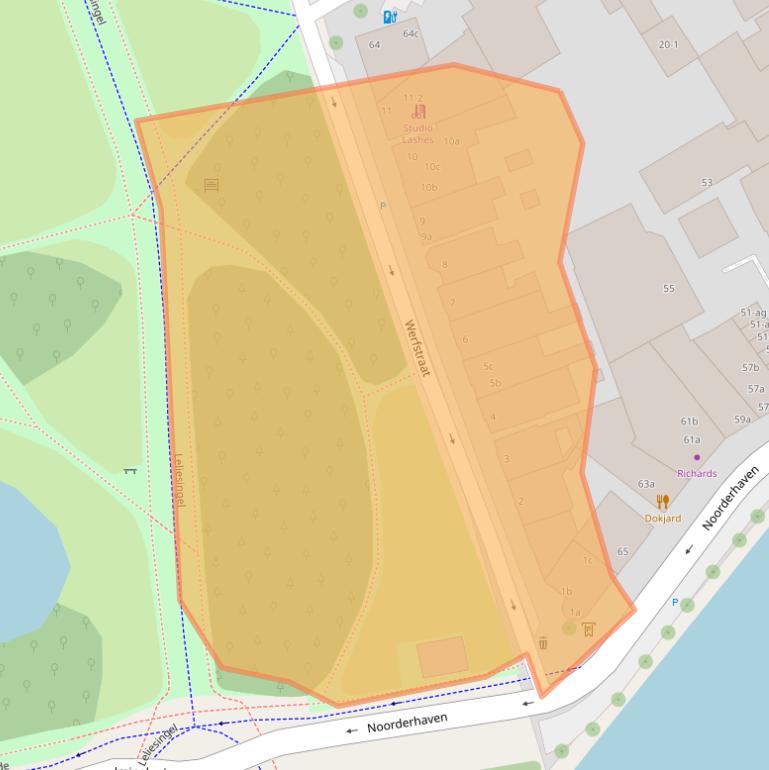 Kaart van postcodegebied 9712VN.