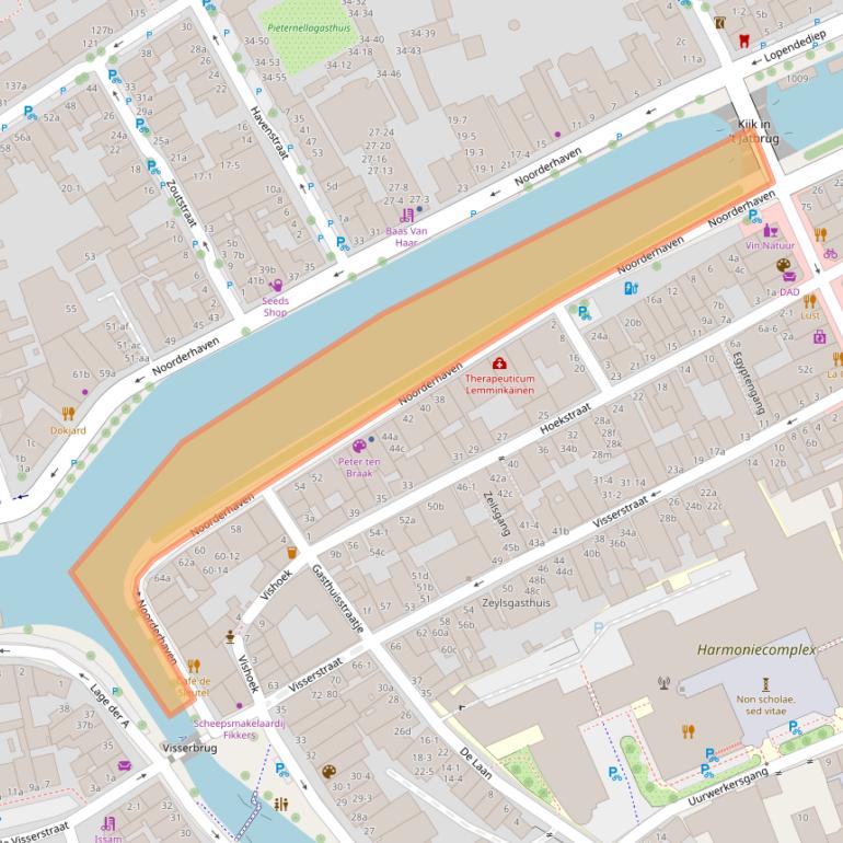 Kaart van postcodegebied 9712VS.